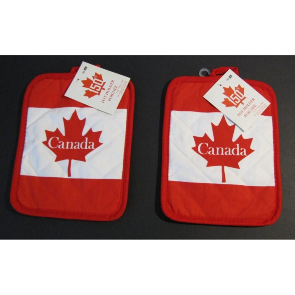 Canada Souvenir Maple Leaf Kitchen Potholders Hot Pads Gift